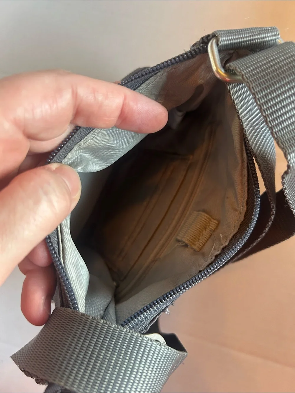 Joey Camo Crossbody Bag in Dark Gray